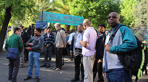 Pilgrims at the Church of God the Merciful Father